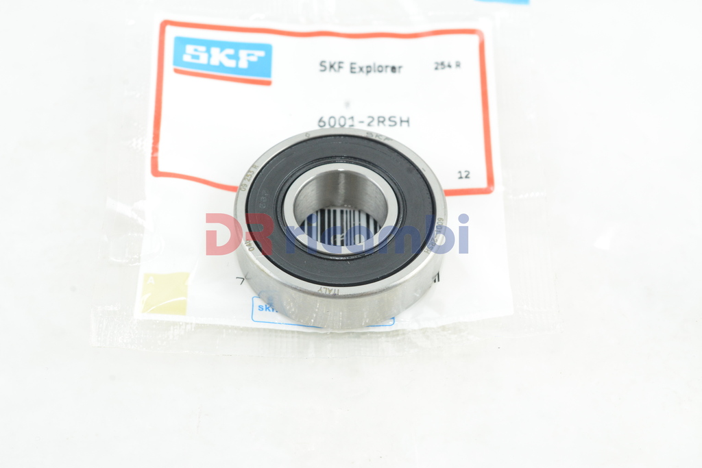 CUSCINETTO A SFERE RADIALE RIGIDO CHIUSO AMBO I LATI - SKF 6001-2RSH D. 12x28x8