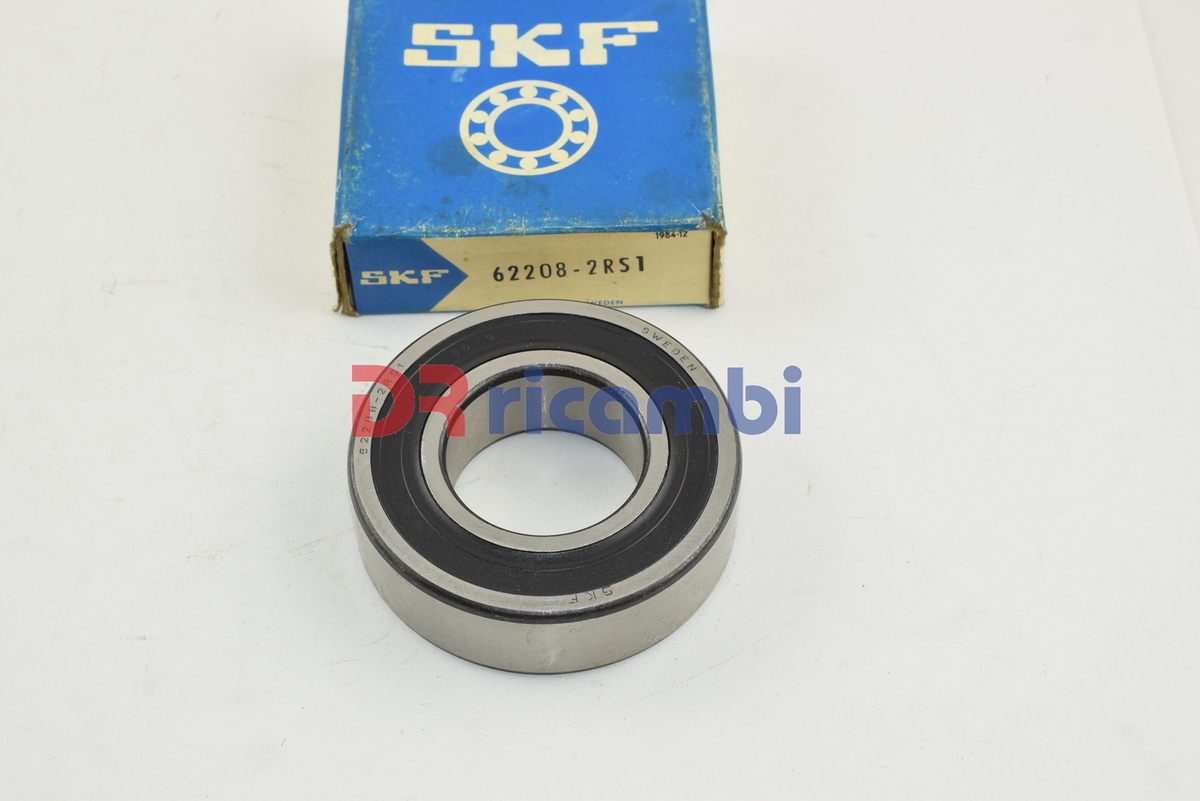 CUSCINETTO A UNA CORONA DI SFERE SKF 62208-2RS1 - Dimensioni 40x80x23