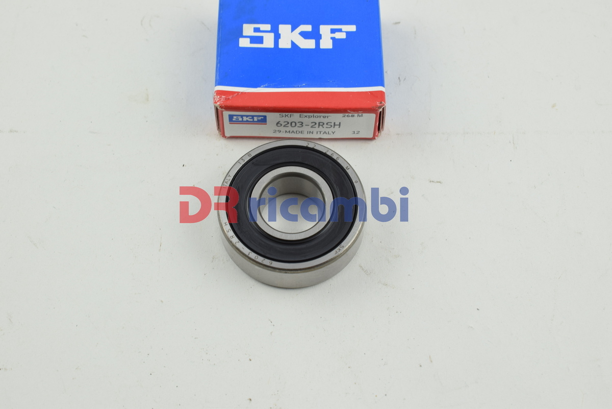 CUSCINETTO A SFERE AD UNA CORONA SIGILLATO SKF 6203-2RSH - D. 17x40x12