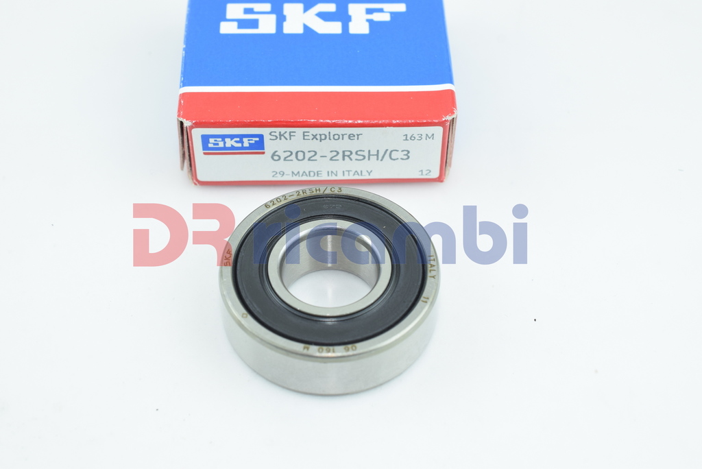 CUSCINETTO A SFERE RIGIDO A UNA CORONA  SIGILLATO SKF 6202-2RSH/C3 - D. 15x35x11