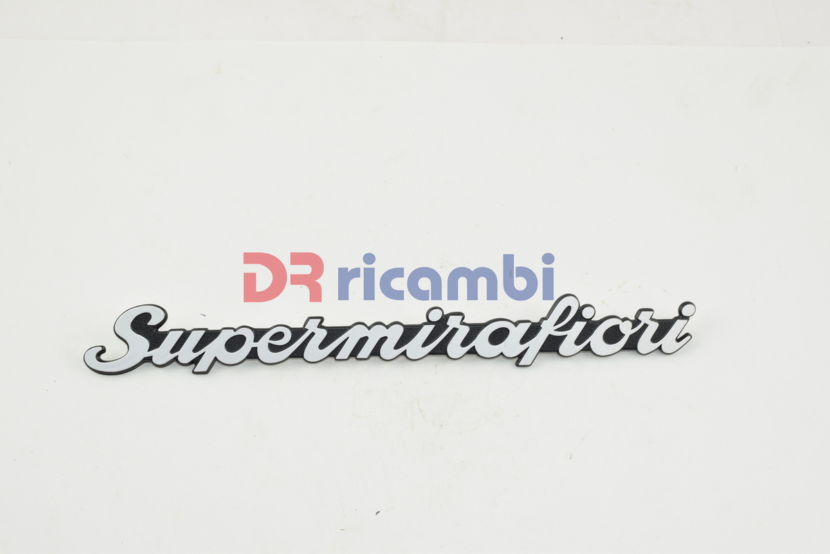 LOGO FREGIO SIGLA MODELLO FIAT 131 &quot; SUPERMIRAFIORI &quot; IN METALLO DR0869