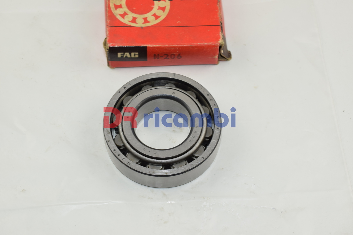 CUSCINETTO A RULLI CILINDRICI FAG N206 - SKF N206 RIV 3DAPV 30 - d. 30x62x16