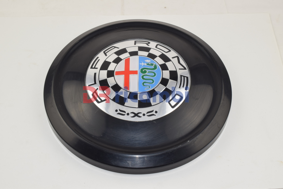 COPPA COPRI RUOTA ALFA ROMEO GIULIA GT D'EPOCA IN PLASTICA NERO D. 25 cm DR0920