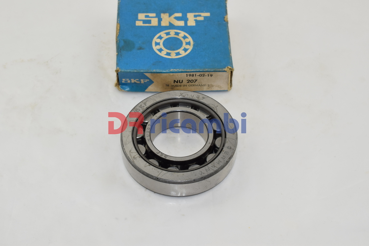 CUSCINETTO A RULLI CILINDRICI GHIERA INTERNA SFILABILE SKF NU207 ECP d. 35x72x17