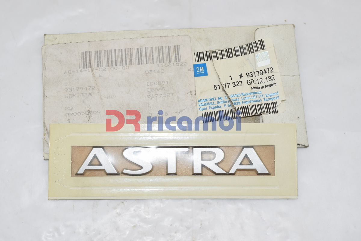 LOGO FREGIO SIGLA MODELLO OPEL &quot; ASTRA &quot; OPEL 5177327 - 93179472