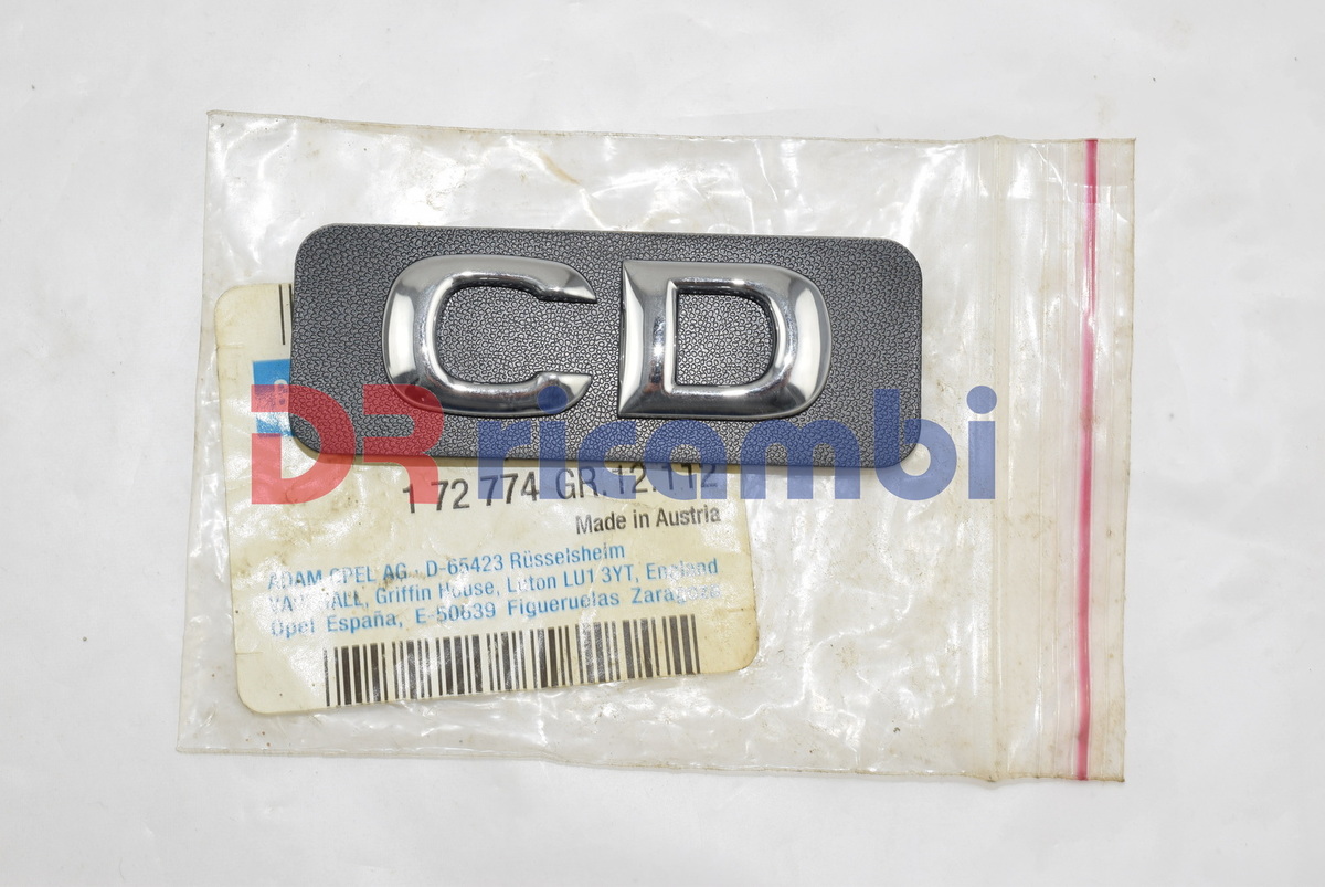 LOGO FREGIO SIGLA MODELLO OPEL &quot; CD &quot; OPEL 172774 - 90512655