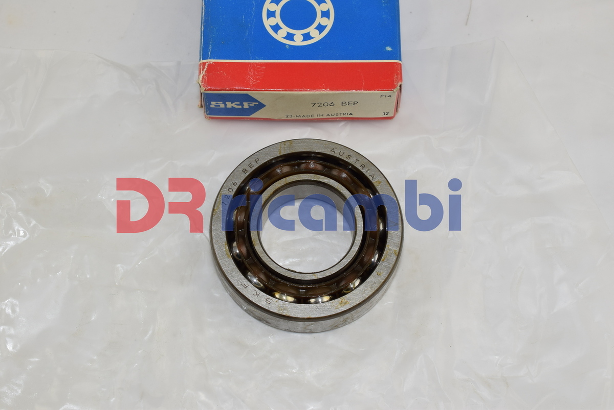 CUSCINETTO OBLIQUO A SFERE A CONTATTO ANGOLARE  SKF 7206 BEP - D. 30x62x16