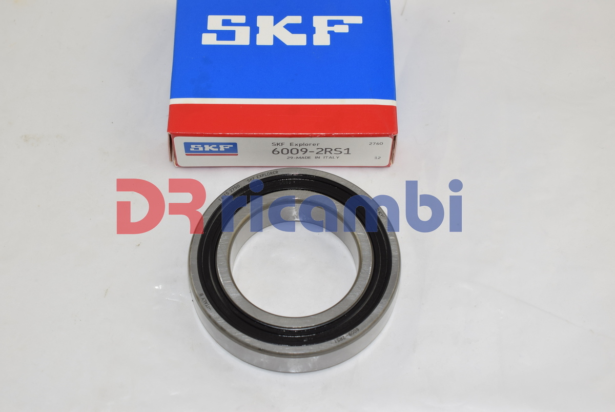 CUSCINETTO A SFERE RIGIDO RADIALE CHIUSO AMBO I LATI SKF 6009-2RS1 - D. 45x75x16