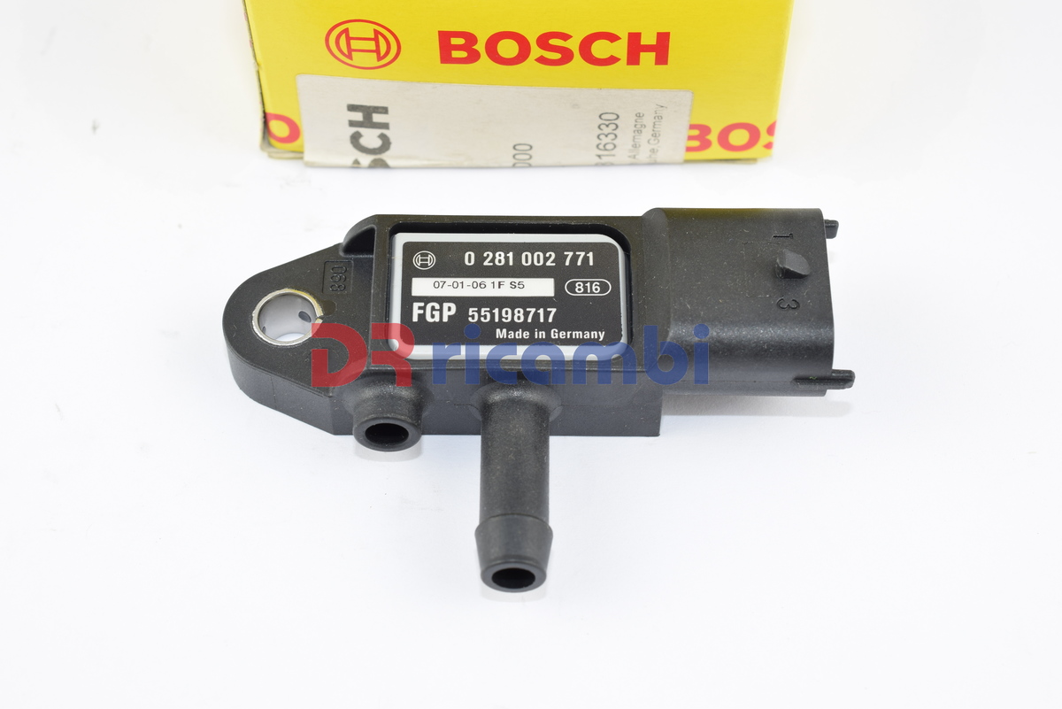 SENSORE PRESSIONE GAS SCARICO PER FIAT OPEL SUZUKI  BOSCH 0281002770 55198717 