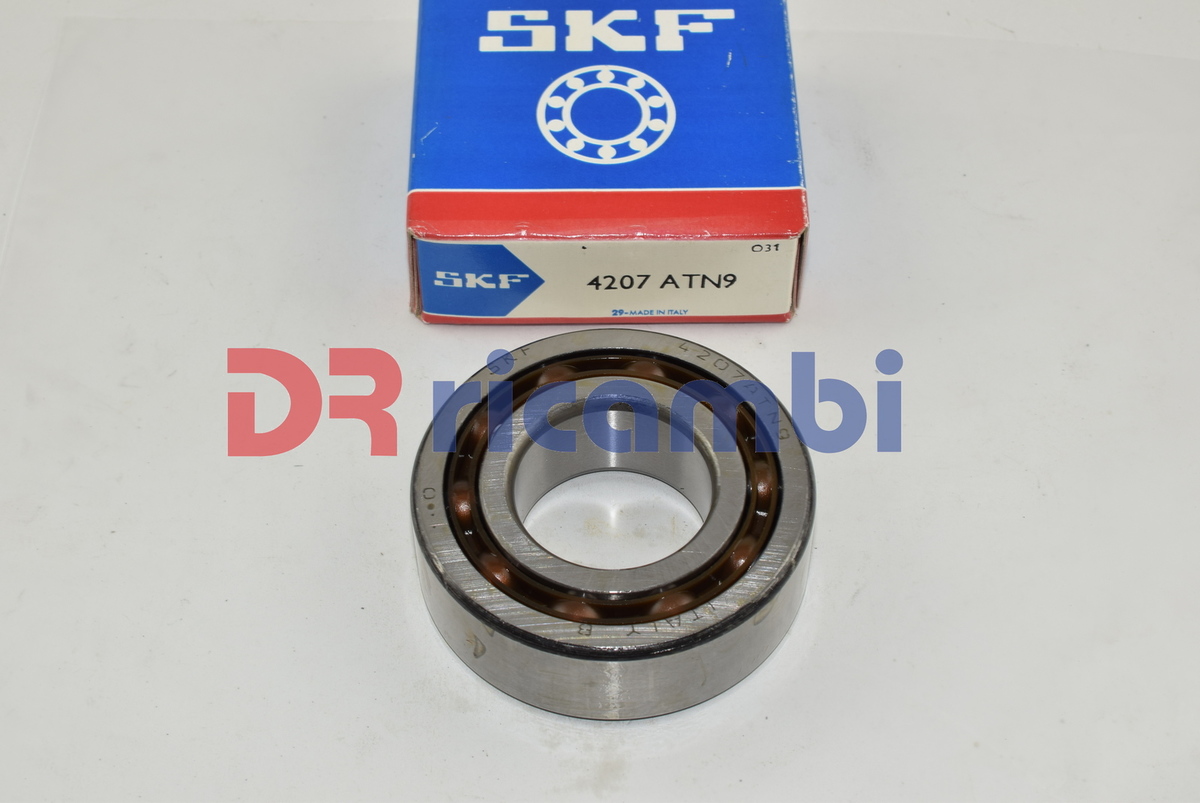 CUSCINETTO A DUE CORONE DI SFERE GABBIA IN POLIAMMIDE SKF 4207ATN9 - D. 35x72x23