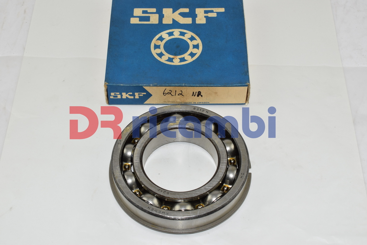 CUSCINETTO RIGIDO A SFERE CON SEDE PER ANELLO ELASTICO SKF 6212NR - D. 60x110x22