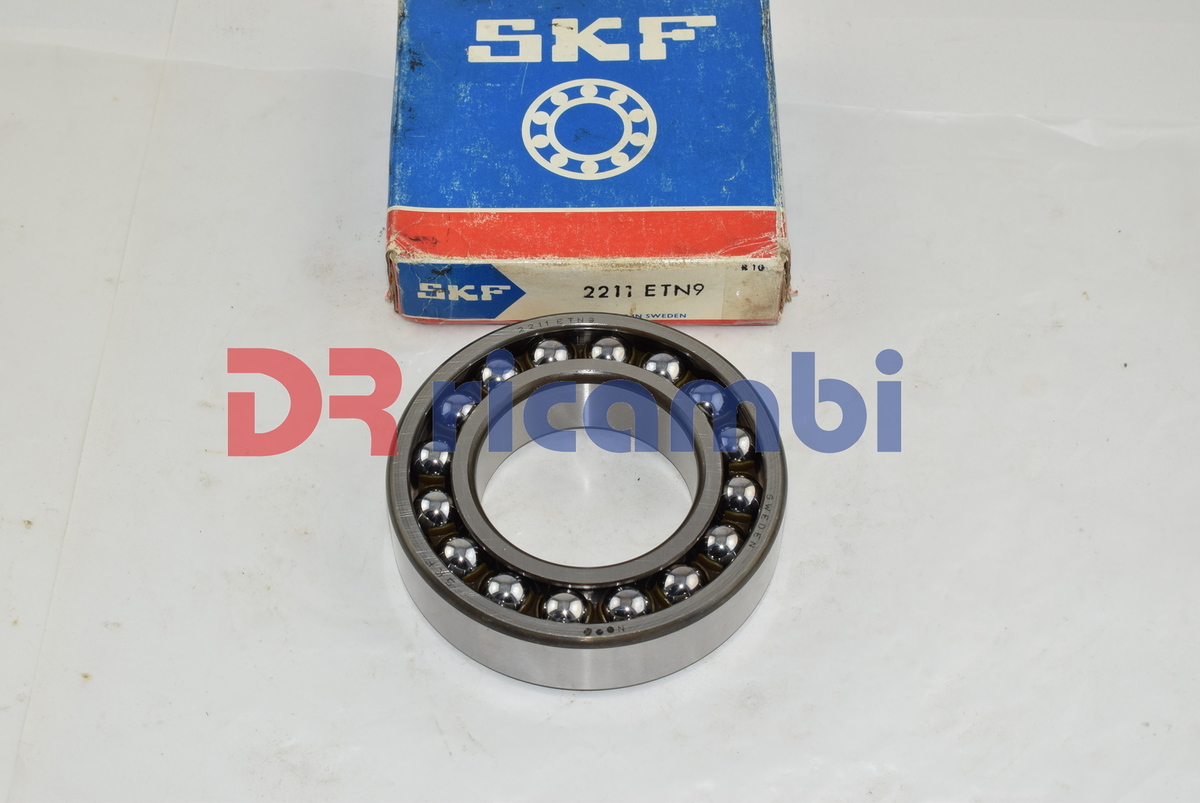 CUSCINETTO A DUE CORONE DI SFERE ORIENTABILE SKF 2211ETN9 - D. 55x100x25