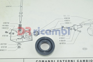 [2087] BOCCOLA LEVA COMANDO CAMBIO FIAT 500R FIAT 126 MALO' 2087 FIAT 4329757