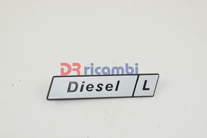 [DR0874] LOGO FREGIO SIGLA MODELLO FIAT &quot; DIESEL L &quot; IN PLASTICA DR0874